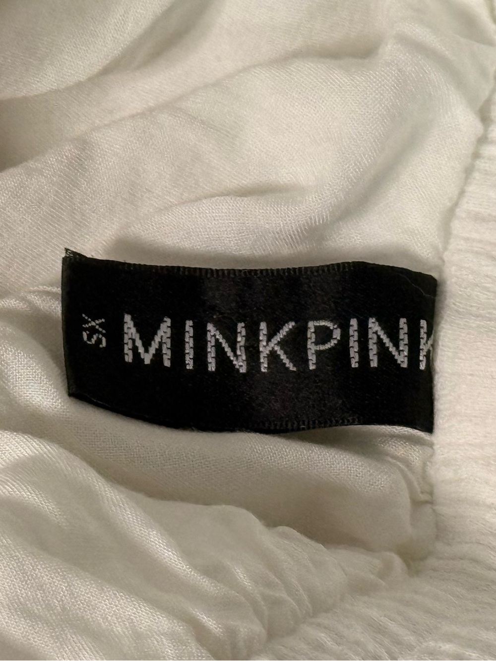 MINKPINK White Cotton Gauze Wide Leg Beach Pants XS - Picture 3 of 6